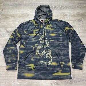 OAF Nation Hoodie Sweatshirt Mens Medium Camo Join Or‎ Die Snake Flag Patriotic